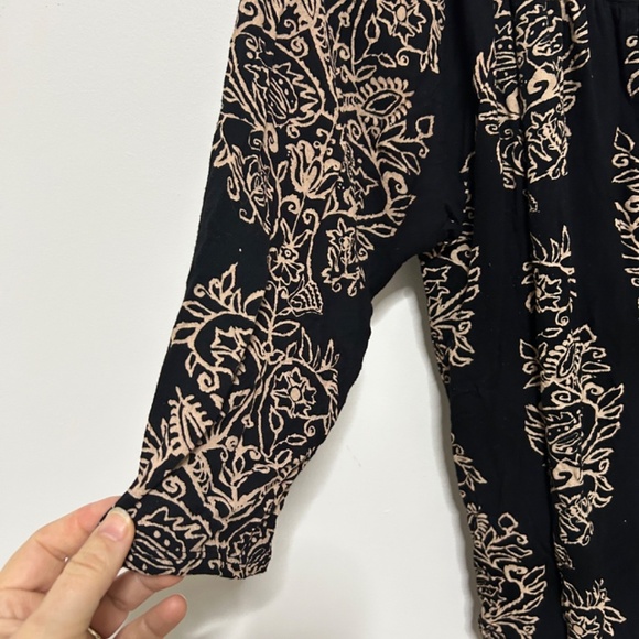 Lucky Brand 2XL/2G Boho Paisley  Flowy 3/4 Length Sleeve lightweight Blouse - Picture 10 of 12